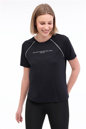 Lumberjack 5M Wl Anısa 11Ms425 5Fx Sıyah Kadın Kkol T-Shırt