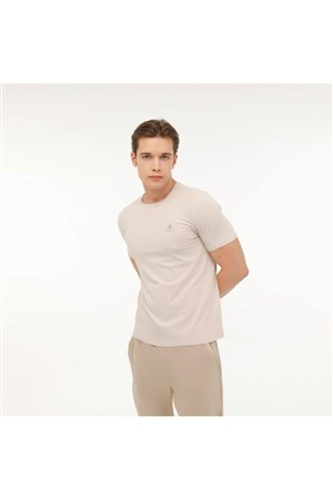 Lumberjack 5M Mb Ct110 Pm C Nk T-Sh 5Fx Bej Erkek Kkol T-Shırt