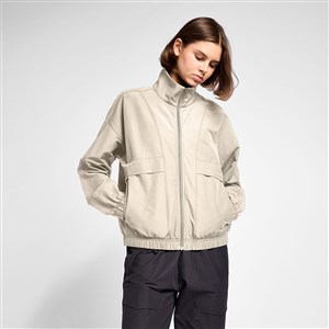 Lescon 25B-206 Kadın 0 Antrenman Fermuarlı Kapşonlu Üst Bej