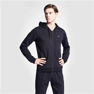 Lescon 25S-1241-25B Erkek Fermuarlı Kapşonlu Üst Sıyahı