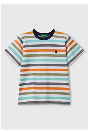 Benetton Erkek Çocuk Mix Bnt-B Çizgili Tshırt