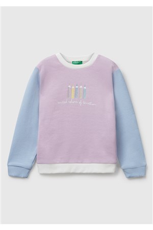 Benetton Kız Bebek Lila Sweatshırt
