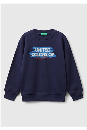 Benetton Erkek Bebek Lacivert Sweatshırt