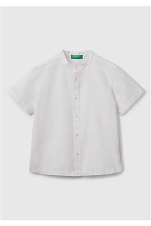 Benetton Beyaz Erkek Çocuk Eten Gömlek