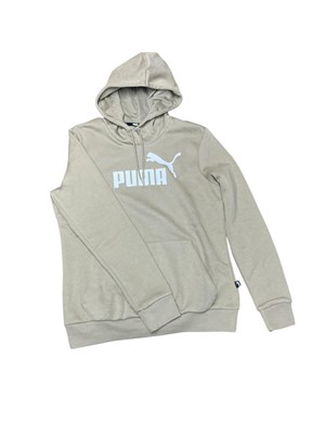 Puma Ess Logo Hoodie Fl Bej Kadın Sweatshırt