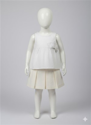 Benetton Kız Bebek Keten Bluz