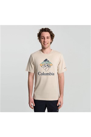 Columbia Erkek Bej Kısa Kollu T-Shirt T-Shirt
