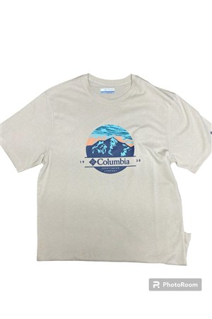 Columbia Erkek Bej Kısa Kollu T-Shirt T-Shirt