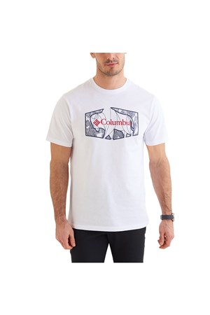 Columbia Cs0377 Csc M Roam Hex Graphıc Ss Tee Erkek Beyaz T-Shirt