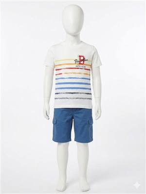 Benetton Erkek Çocuk Beyaz Tshirt