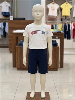 Benetton Erkek Çocuk Ekru Tshirt