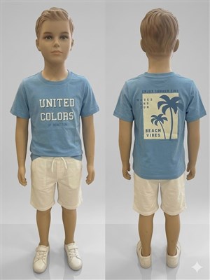 Benetton Mavi Erkek Çocuk Tshirt