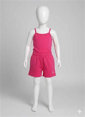 Benetton Kız Çocuk Koyu Pembe Şort