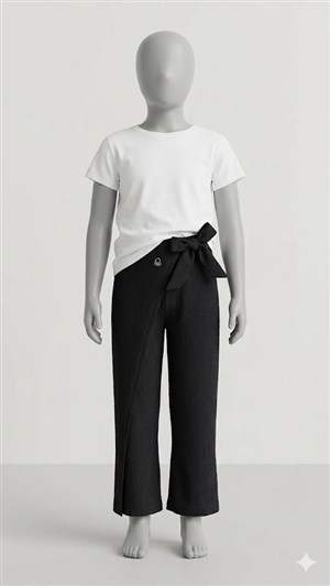 Benetton Kız Çocuk Siyah Pareo Pantolon