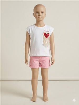 Benetton Beyaz Kız Çocuk Tshirt