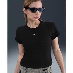 W NSW RIB TGHT SS TEE Siyah Tshirt