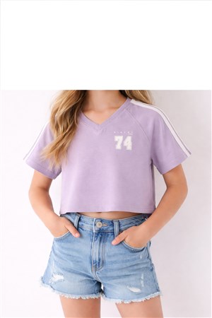 Sisley Kız Çocuk Lila Tshirt